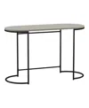 Furniture Of America Caton Steel Base Oval Writing Desk In Gray