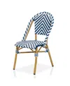 Furniture Of America Conway Aluminum And Resin Wicker Outdoor Dining Chair In Blue