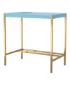 Furniture Of America Cuyler Steel Base Writing Desk With Usbs And Outlets In Blue