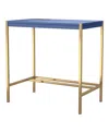 Furniture Of America Cuyler Steel Base Writing Desk With Usbs And Outlets In Blue