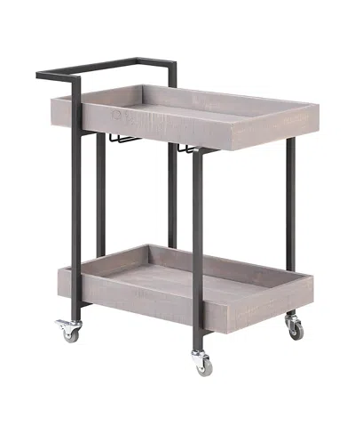 Furniture Of America Daria Metal Frame 2-shelf Serving Cart In Gray