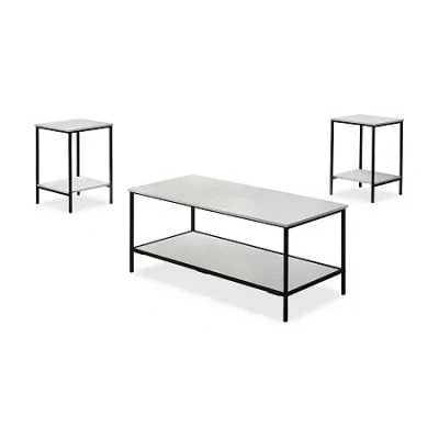 Furniture Of America Ellia Easy Setup Coffee Table Set In White