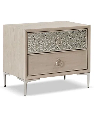 Furniture Of America Fable 24" Solid Wood 2-drawer Nightstand With Usb Port In Brown