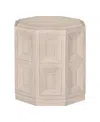 Furniture Of America Flonnin Hexagon End Table With Ornamental Sunken Panels