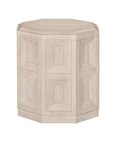 Furniture Of America Flonnin Hexagon End Table With Ornamental Sunken Panels