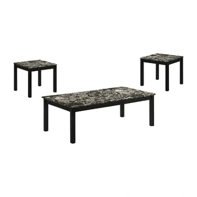 Furniture Of America Funiture Of America Linel Easy Setup Coffee Table Set In Black