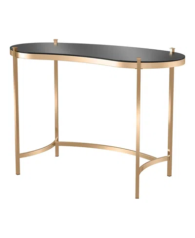 Furniture Of America Greig Glass Top Writing Desk In Gold