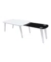 Furniture Of America Hartford 47 Steel Base Expanding Top Coffee Table In White