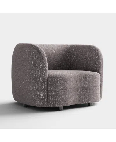Furniture Of America Isabella 43" Boucle Fabric Club Chair In Charcoal Gray