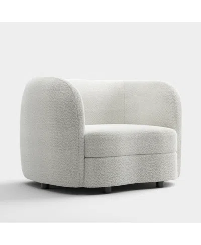 Furniture Of America Isabella 43" Boucle Fabric Club Chair In Off-white