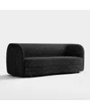 Furniture Of America Isabella 82.5" Boucle Fabric Curved Sofa In Black