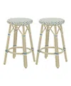 Furniture Of America Kindry 26-inch Aluminum Outdoor Barstools, Set Of 2 In Blue