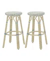 Furniture Of America Kindry 30 Aluminum Outdoor Barstools, Set Of 2 In Neutral