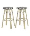 Furniture Of America Kindry 30 Aluminum Outdoor Barstools, Set Of 2 In Neutral
