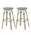 Furniture Of America Kindry 30 Aluminum Outdoor Barstools, Set Of 2 In Gray