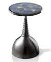 Furniture Of America Knoll 16" Metal Round End Table With Pedestal Base In Black