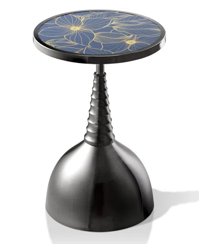 Furniture Of America Knoll 16" Metal Round End Table With Pedestal Base In Black