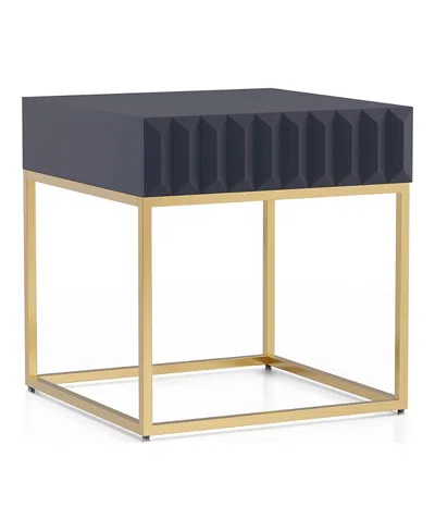 Furniture Of America Lamon 23-inch Metal Frame 1-drawer End Table In Blue