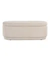 Furniture Of America Lyla Chenille Oval Storage Bench