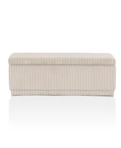 Furniture Of America Lyla Chenille Rectangle Storage Bench