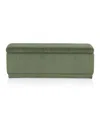 Furniture Of America Lyla Chenille Rectangle Storage Bench