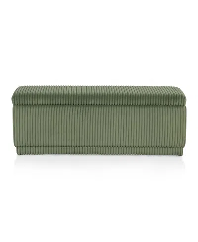 Furniture Of America Lyla Chenille Rectangle Storage Bench