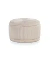 Furniture Of America Lyla Chenille Round Storage Ottoman