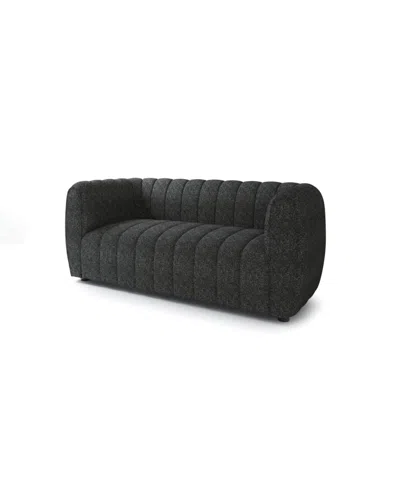 Furniture Of America Lysander 63" Boucle Fabric Boho Loveseat In Black