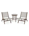 Furniture Of America Morrow Aluminum And Fe Wicker Outdoor Bistro, Set Of 3 In Gray