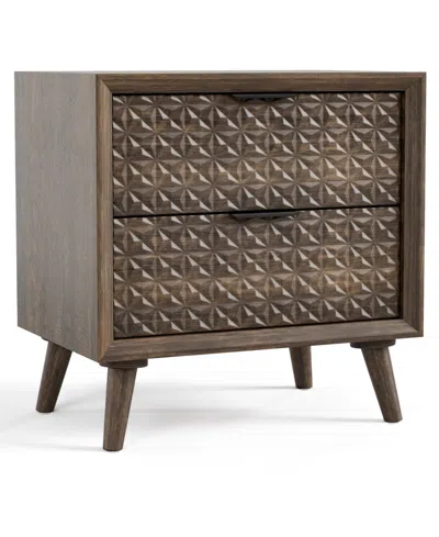Furniture Of America Orelo 24.5" Wood 2-drawer Nightstand In Brown