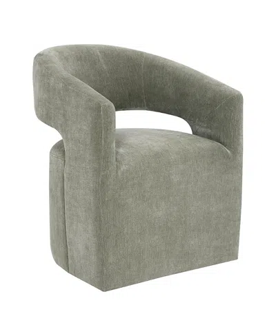 Furniture Of America Orion Modern Upholstered Accent Chair With Casters In Gray