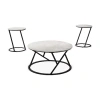 Furniture Of America Ozena Easy Setup Coffe Table Set In White