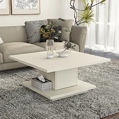 Furniture Of America Pagoda Coffee Table In Cream