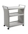 Furniture Of America Phelps Aluminum 3-open Shelf Patio Serving Cart In Gray