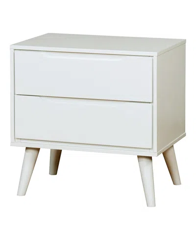 Furniture Of America Presley Solid Wood 2-drawer Nightstand In White