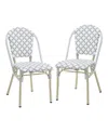Furniture Of America Quade Aluminum And Pe Wicker Patio Dining Chairs, Set Of 2 In Gray