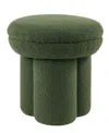 Furniture Of America Ronan 18" Mushroom Upholstered Ottoman In Green