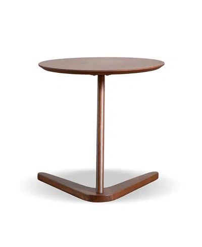 Furniture Of America Shaw Round Side Table In Brown
