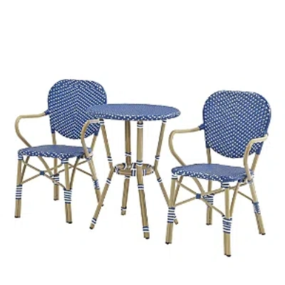 Furniture Of America Sparrow & Wren Dimballe 3 Piece Outdoor Dining Set In Blue
