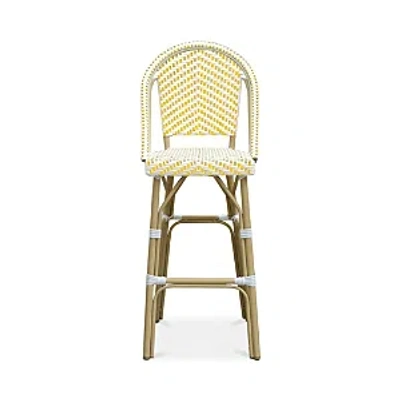 Furniture Of America Sparrow & Wren Haley Wicker Patio Bar Chair, Set Of 2 In Yellow