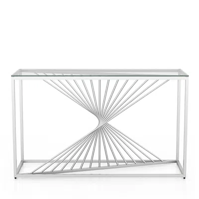Furniture Of America Sparrow & Wren Selig Console Table In Chrome