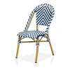 Furniture Of America Sparrow & Wren Tempata Faux Rattan Outdoor Dining Chairs, Set Of 2 In Blue