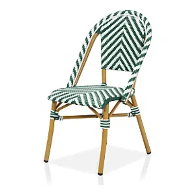 Furniture Of America Sparrow & Wren Tempata Faux Rattan Outdoor Dining Chairs, Set Of 2 In Green
