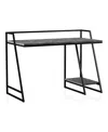 Furniture Of America Stark Steel Base 1-shelf Writing Desk With Usbs In Gray