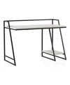 Furniture Of America Stark Steel Base 1-shelf Writing Desk With Usbs In White