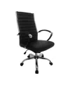 Furniture Of America Tioga 43-inch Faux Leather Height Adjustable Swivel Office Chair In Black