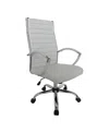 Furniture Of America Tioga 43-inch Faux Leather Height Adjustable Swivel Office Chair In White