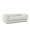 Furniture Of America Valerian 86.5" Boucle Fabric Sofa In Off-white