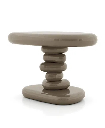 Furniture Of America Villia 22 High Gloss End Table In Brown