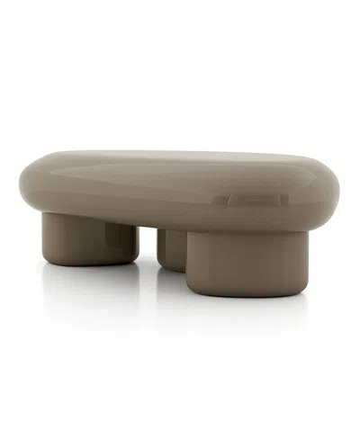 Furniture Of America Villia 37 High Gloss Coffee Table In Brown